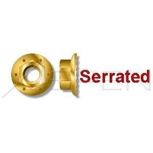   Nuts Flange, Serrated Grade 8 Steel, Yellow Zinc Ships FREE in USA