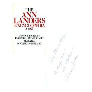 Ann Landers Autographed / Signed The Ann Landers Encyclopedia A to Z 