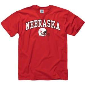 Nebraska Cornhuskers Youth Red Football Helmet T Shirt  