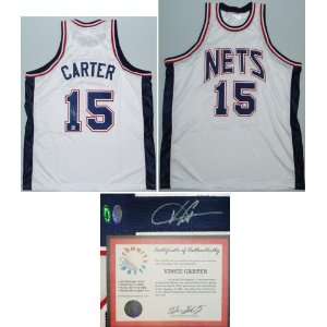 Vince Carter Signed Nets White Custom Jersey Sports 