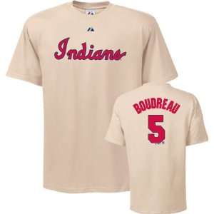 Lou Boudreau Cleveland Indians Cooperstown Throwback Player Name and 