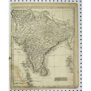  C1880 Map Hindoostan Indian Ocean Arabian Bengal Print 