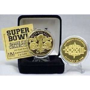  Denver Broncos 24kt Gold Super Bowl XXXII Flip Coin 