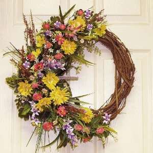  Spring Wildflower Crescent Wreath