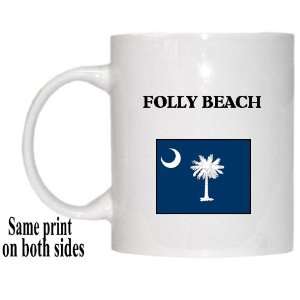   US State Flag   FOLLY BEACH, South Carolina (SC) Mug 