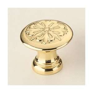  Omnia 7105/403 Ornate Knob Knob   Polished Brass