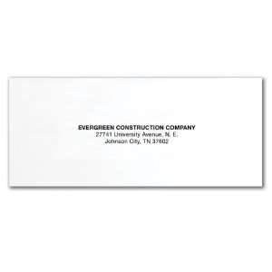 Custom Printed Self Addressed Business Envelope   # 9   Min Quantity 