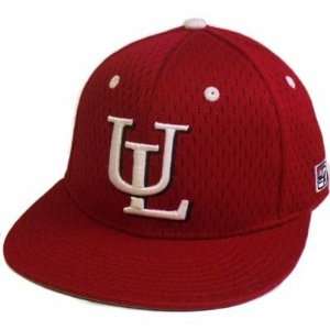 CAP LOUISIANA LAFAYETTE UL FLAT BILL FITTED 7 NCAA LICENSED GAME RED 