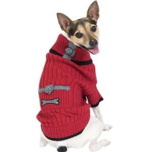  XSmall Red Herringbone Dog Sweater