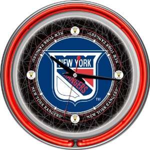  NHL1400 NYRV   NHL Vintage New York Rangers Neon Clock 