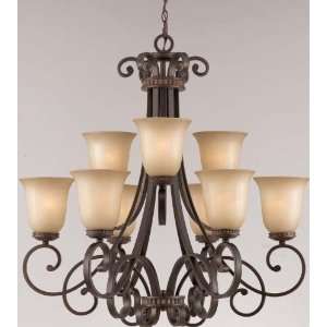  Corsica Collection Bronze Finish Chandelier By Triarch 