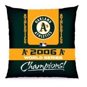  Oakland As 2006 World Series Champions 18 in. Pillow 