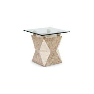  Magnussen Vertex Contemporary Stone And Glass Square End 