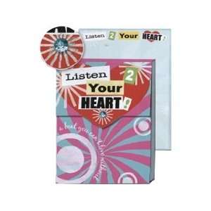    Punch Studio Note Pad Pocket Attitude Listen Heart