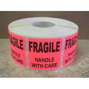   Red Fragile Handle with Care Mailing Labels Stickers