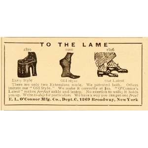  1906 Vintage Print Ad Shoe Extensions Heightening Lame 
