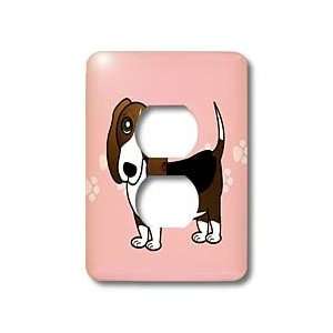 Janna Salak Designs Dogs   Cute Basset Hound   Cartoon Dog   Pink with 