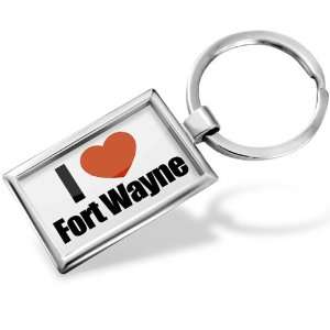 Keychain I Love Fort Wayne region Indiana, United States   Hand 