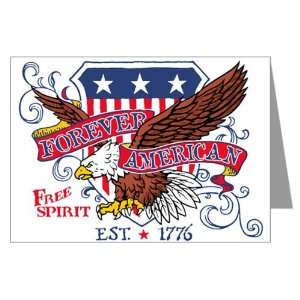  Greeting Card Forever American Free Spirit Eagle And US 