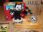 FELIX THE CAT PACING LIMITED EDITION FOSSIL POCKET WATCH & CERAMIC 