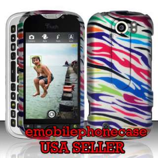 Cute Zebra Snap On Rubberized Hard Case Cover HTC T Mobile myTouch 4G 