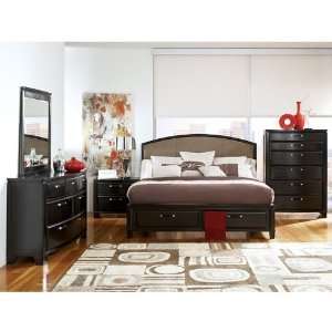 Ashley Furniture Emory Mocha Upholstered Storage Bedroom Set B569 m 