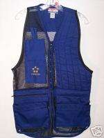Clays Shooting Vest  Royal Blue mesh/cloth vest Small  