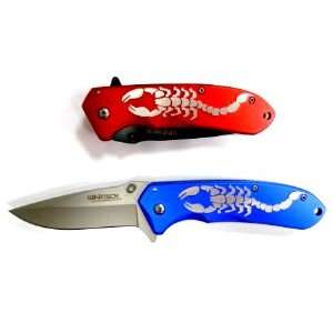  Spring Assist Pocket Knife with Scorpion 8.5 Everything 
