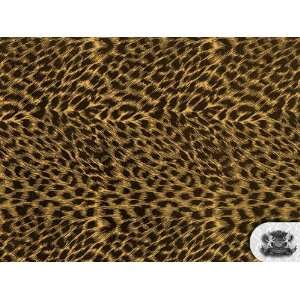  Vinyl Cheetah YELLOW CHOCOLATE Upholstery Fabric By the 