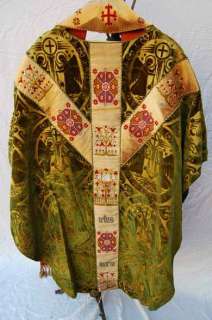 Classic Green Vestment set, Chasuble, Cope, chalice v  