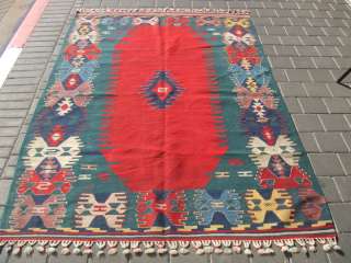 Antique turkish Rug Carpet Wool Kilim Rare Hand Made  