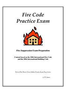 2006 International Fire Code Practice Exam Book Form  