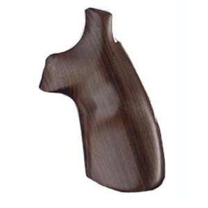 Hogue S&W N Round Pau Ferro No Finger Groove Premium Wood Grips 