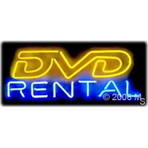 Neon Sign   DVD Rental   Large 13 x 32  Grocery 