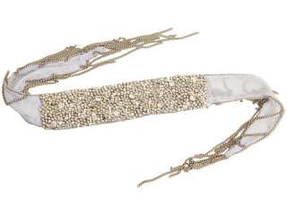Chan Luu Silk Chiffon Bracelet Trim With Chain, Crystal, Glass Beads 