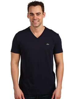 Lacoste S/S Pima Jersey V Neck T Shirt at 