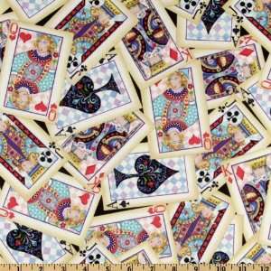  44 Wide Royal Family Playing Card Ecru/Multi Fabric By 
