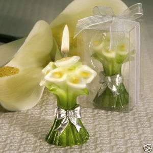 36 CALLA LILLY BUNCH CANDLE FAVORS WEDDING / SHOWER  