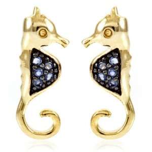  Emilies Seahorse Earrings  Blue Emitations Jewelry