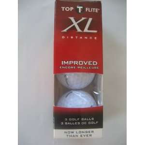  Top Flite XL Distance Set of 3 Golf Balls Sports 