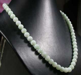   100% Natural A JADE Jadeite Bead Necklace 631160 ** It is 19 inches