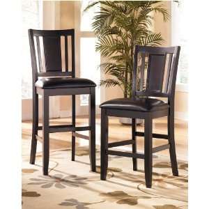    Set of Two Black Contemporary 30 bar Stools