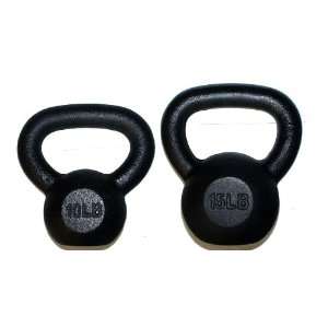  10 and 15 lbs Solid Cast Iron Kettlebell (Kettle Bell 