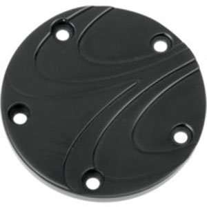   POINT COVER IN BLACK ANODIZED WATERFALL DESIGN FOR HARLEY Automotive