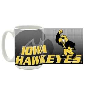 University of Iowa 15 oz Ceramic Coffee Mug   Tiger Hawk  