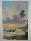 Roy Gonzalez Tabora Golden Hour Signed Canvas Lithograph Hawaii