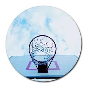 Basketball Hoop Sport Round Mouse Pad
