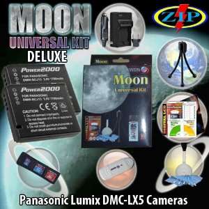The Moon Deluxe Universal Kit for Panasonic Lumix DMC LX5 Includes 2 