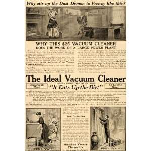  1909 Ad American Ideal Vacuum Cleaner Electric Motor 