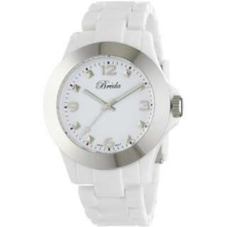 Breda Womens 7208 white Tara Trendy Plastic Band Watch   designer 